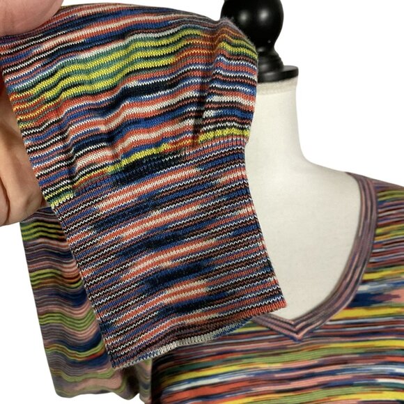 BCBGMaxazria “Ellin” Stripe Open Back Sweater, Small, Silk & Cotton - Picture 3 of 15